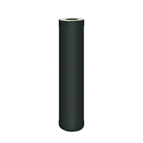 Harvia WHP1000M black steel sauna chimney extension, 1000 mm