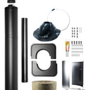 Harvia WHP1500M black steel insulated sauna chimney kit, 1500 mm