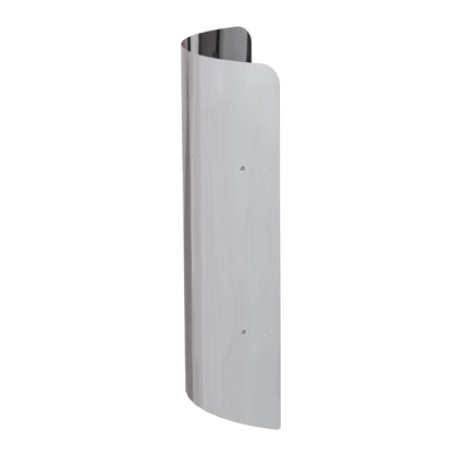 Harvia WL200PC curved protective sheath in brushed steel for Cilindro wood stoves, studio photo on white