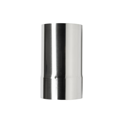 Harvia WZ11520 stainless steel smoke pipe section, 200 mm long and 115 mm across, studio photo on white