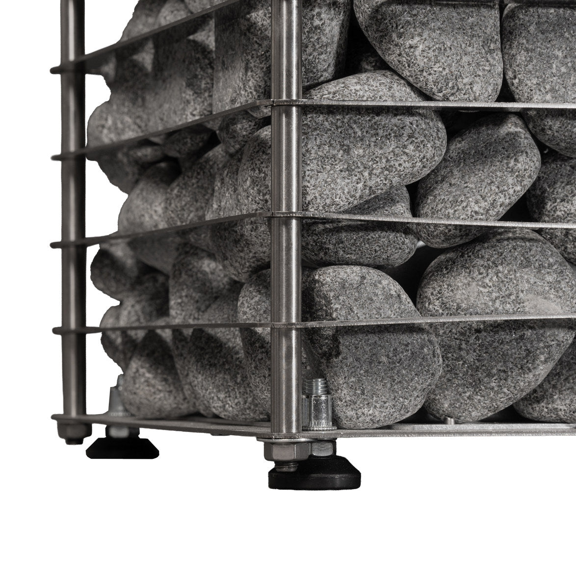 Adjustable feet at the base of a HUUM CLIFF heater
