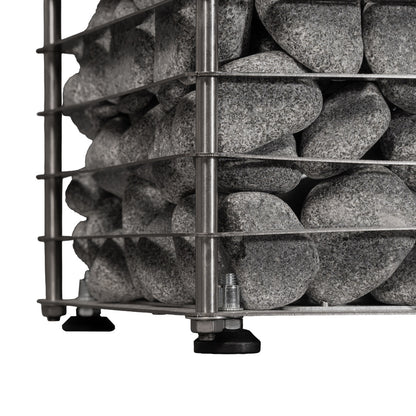 Adjustable feet at the base of a HUUM CLIFF heater
