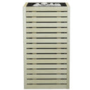 HUUM CORE with aspen wood panels and black top trim