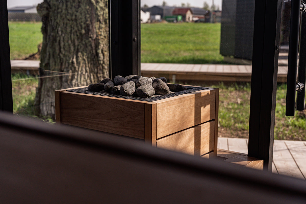 HUUM CORE finished with a custom wood exterior