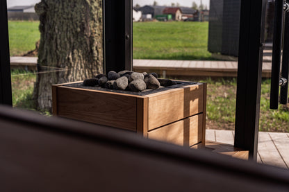HUUM CORE finished with a custom wood exterior