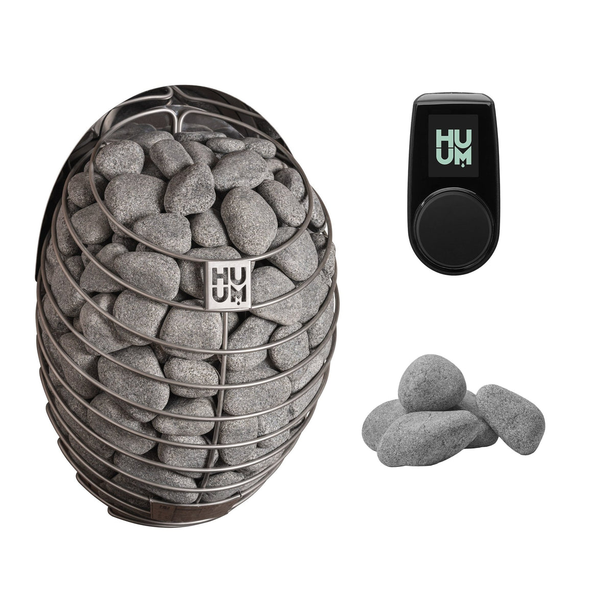 HUUM DROP 9 Sauna Heater Package | UKU Control and Stones sauna heater package with the black UKU control panel and sauna stones