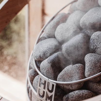 Stones and steam on the HUUM DROP sauna heater