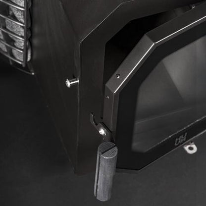 Firebox door of the HUUM HIVE Flow Mini LS sauna stove