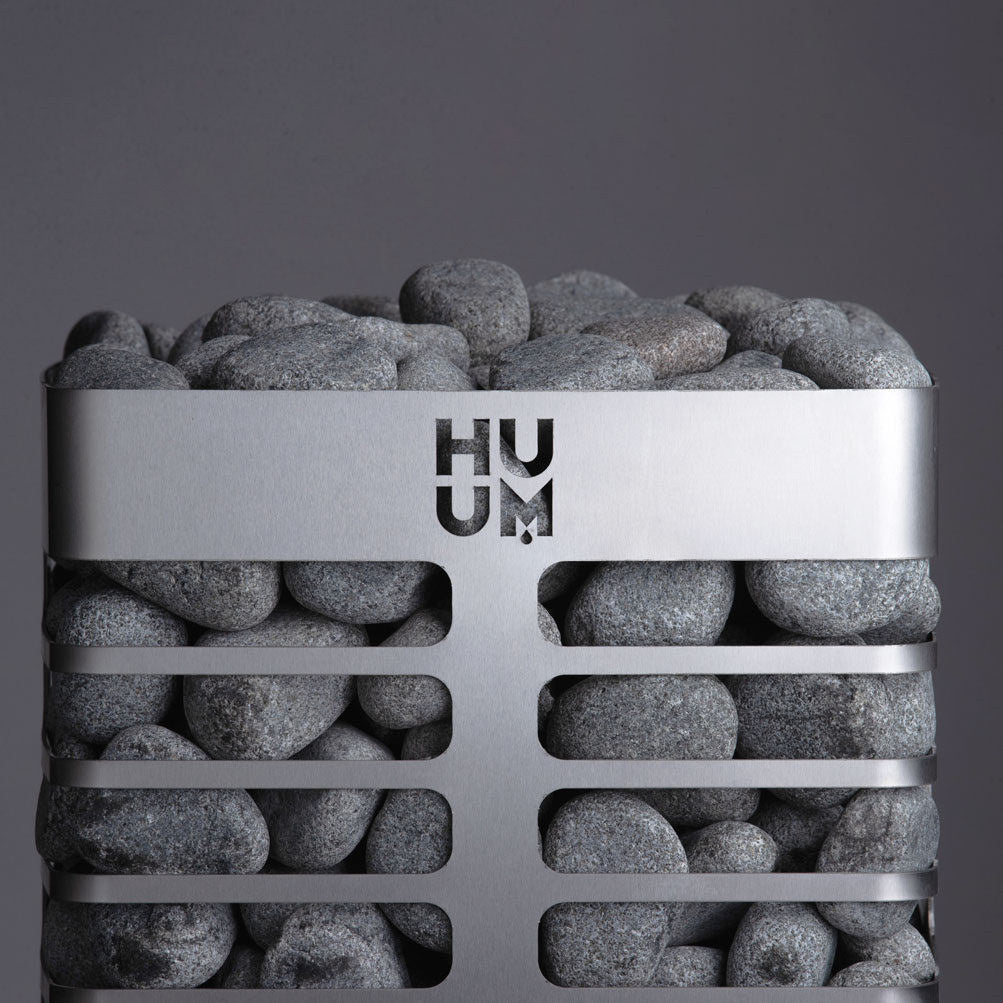 HUUM logo band and stones of a STEEL heater