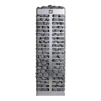 HUUM STEEL seen from the front, filled with stones