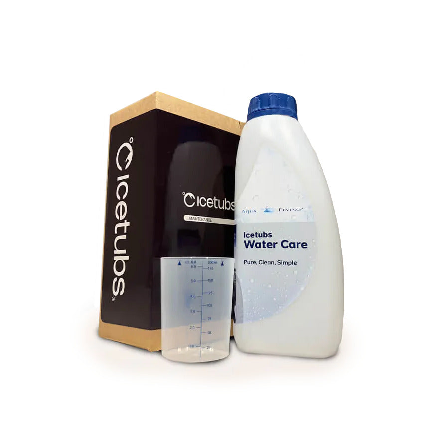 Icetubs AquaFinesse Cold Plunge Water Care, 33.8 oz, AquaFinesse bottle with its measuring cup