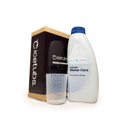 Icetubs AquaFinesse Cold Plunge Water Care, 33.8 oz, AquaFinesse bottle with its measuring cup