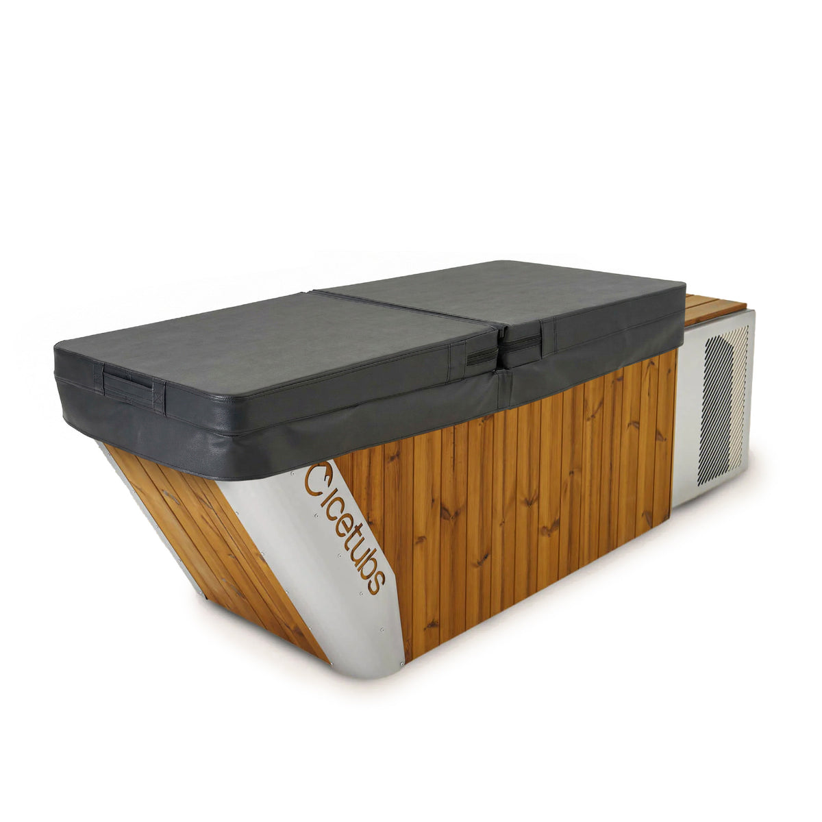 Icetubs IceBath Thermowood & Stainless Steel Cold Plunge Tub, two piece insulated Thermo cover fitted