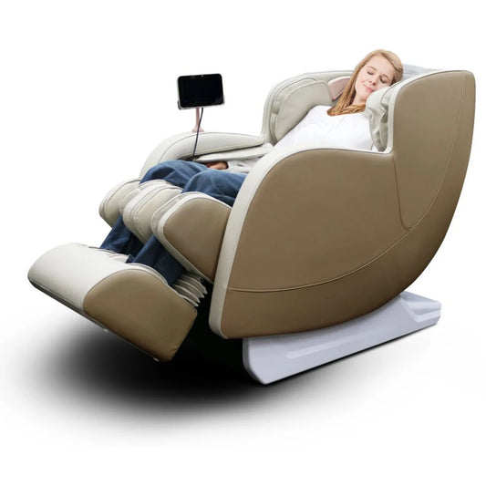 Beige white zero gravity lifestyle view of the Kahuna Dios 6800 Massage Chair (DO-6800) – full body massage chair
