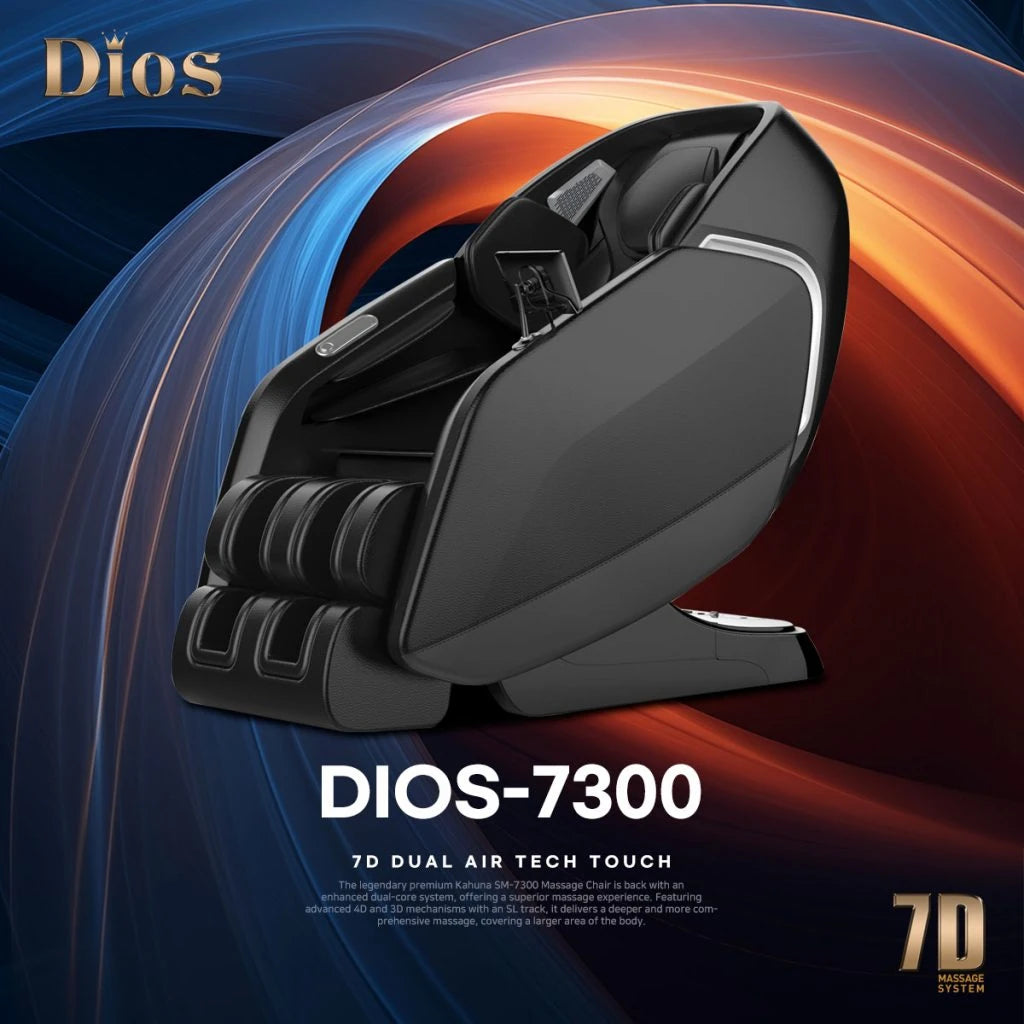 Side angle view of the Kahuna Dios 7300 Massage Chair (DO-7300) – full body massage chair