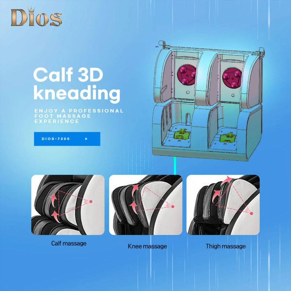 Calf massage detail of the Kahuna Dios 7300 Massage Chair (DO-7300) – full body massage chair