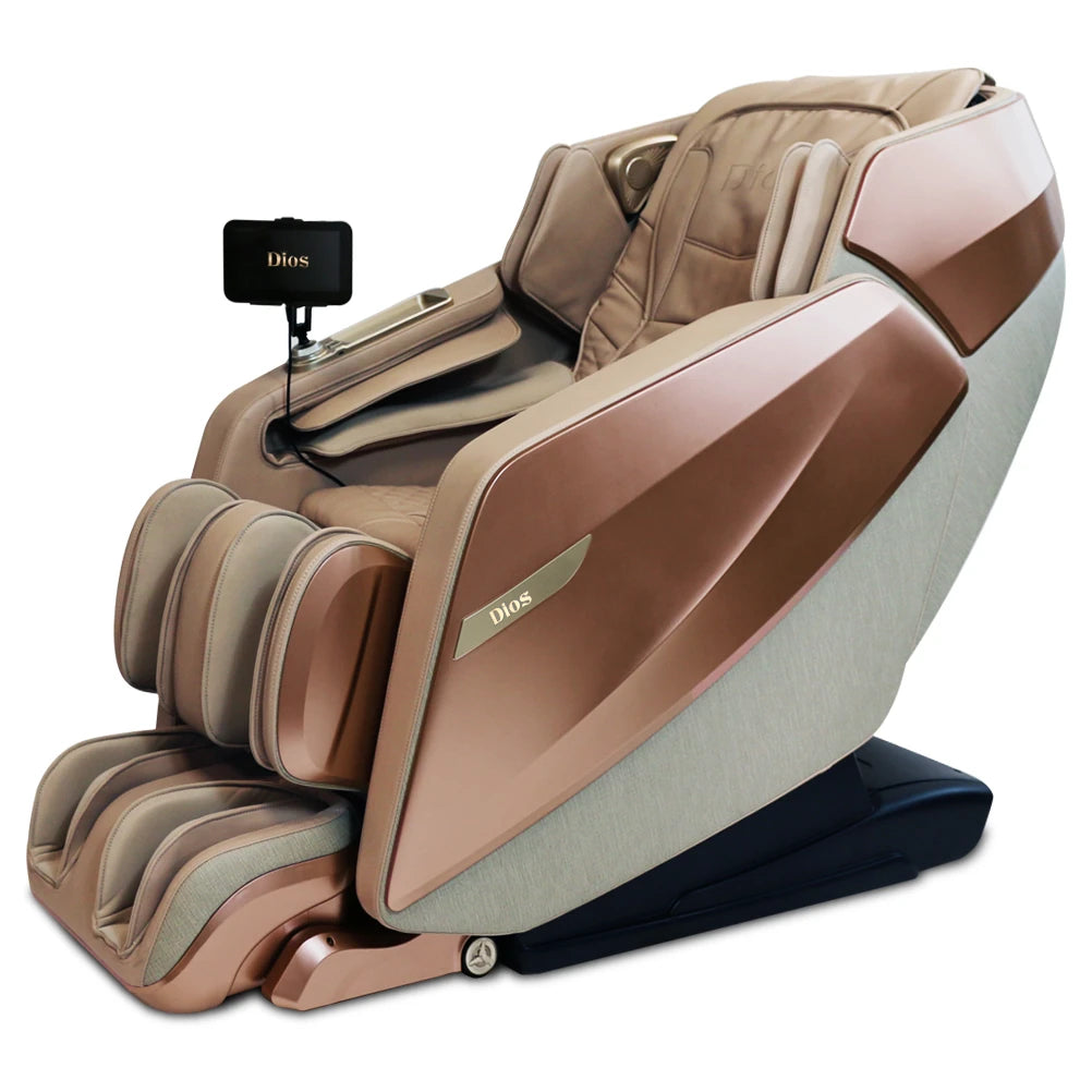 Rose gold angle view of the Kahuna Dios Flexa Massage Chair (DIOSFlexa) – full body massage chair