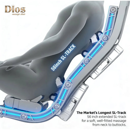 Reclined view of the Kahuna Dios Flexa Massage Chair (DIOSFlexa) – full body massage chair