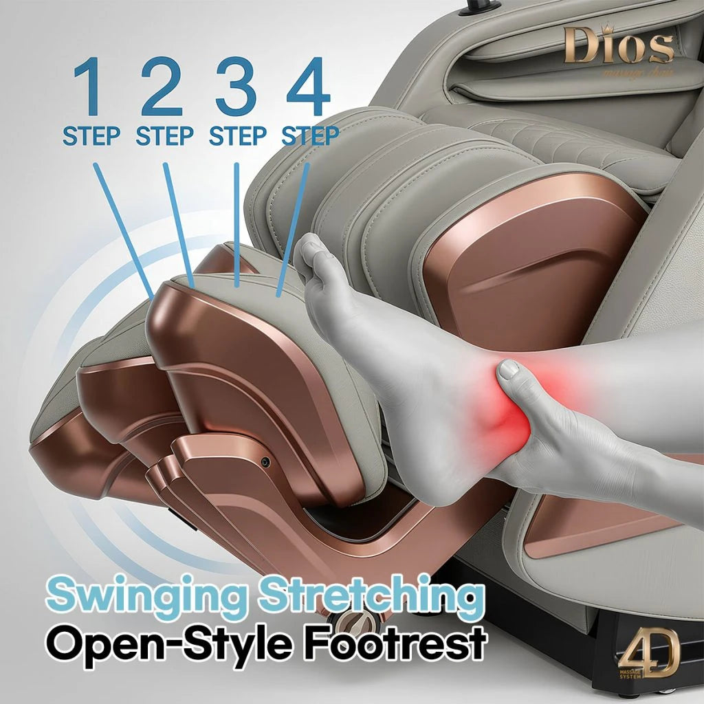 Back massage detail of the Kahuna Dios Flexa Massage Chair (DIOSFlexa) – full body massage chair