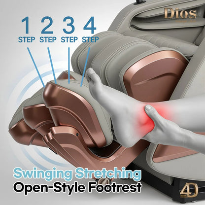 Back massage detail of the Kahuna Dios Flexa Massage Chair (DIOSFlexa) – full body massage chair