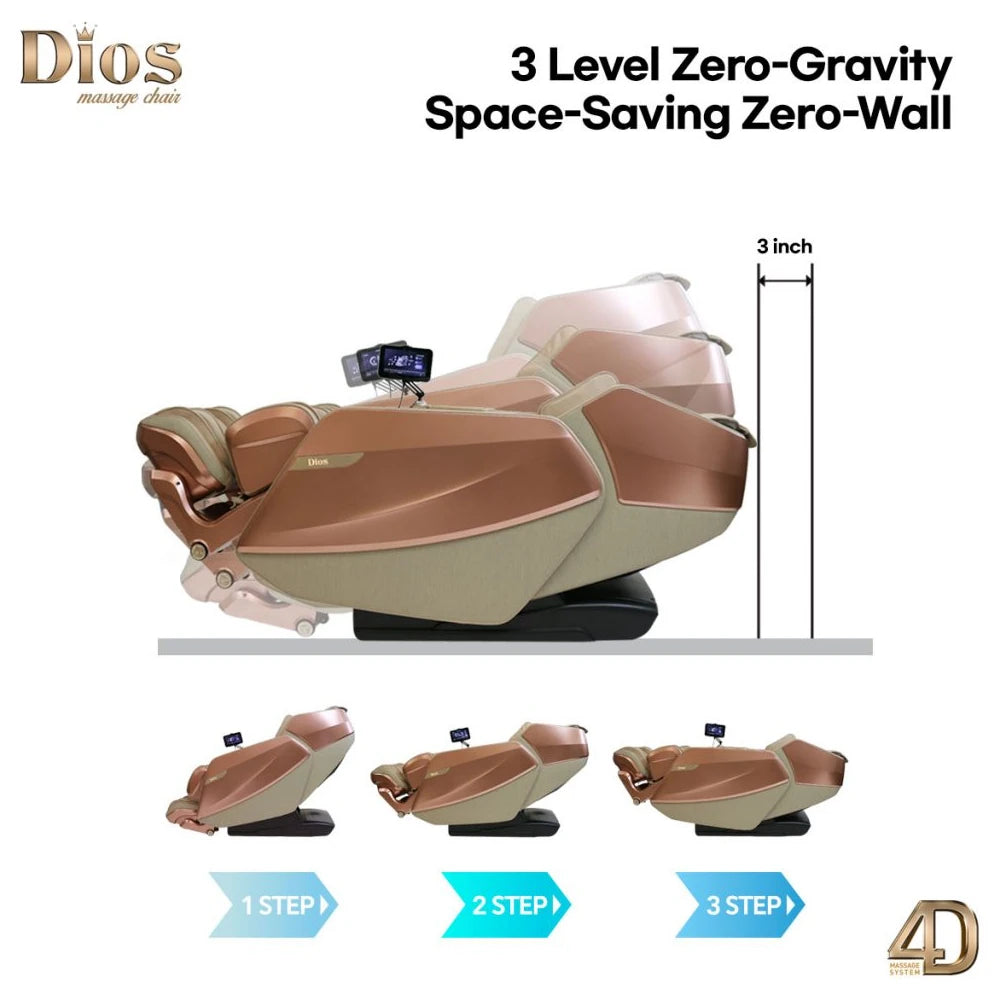 Roller mechanism detail of the Kahuna Dios Flexa Massage Chair (DIOSFlexa) – full body massage chair