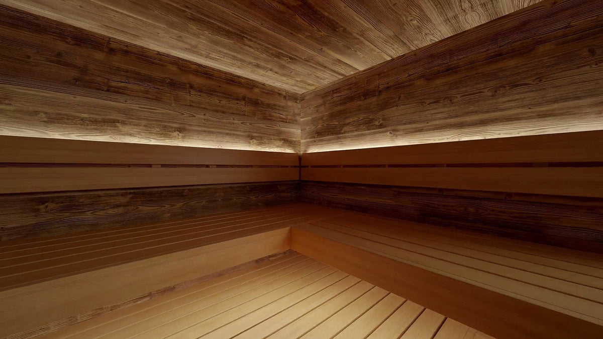 ThermaSol Lumaria interior, cove lighting along the bench backrest