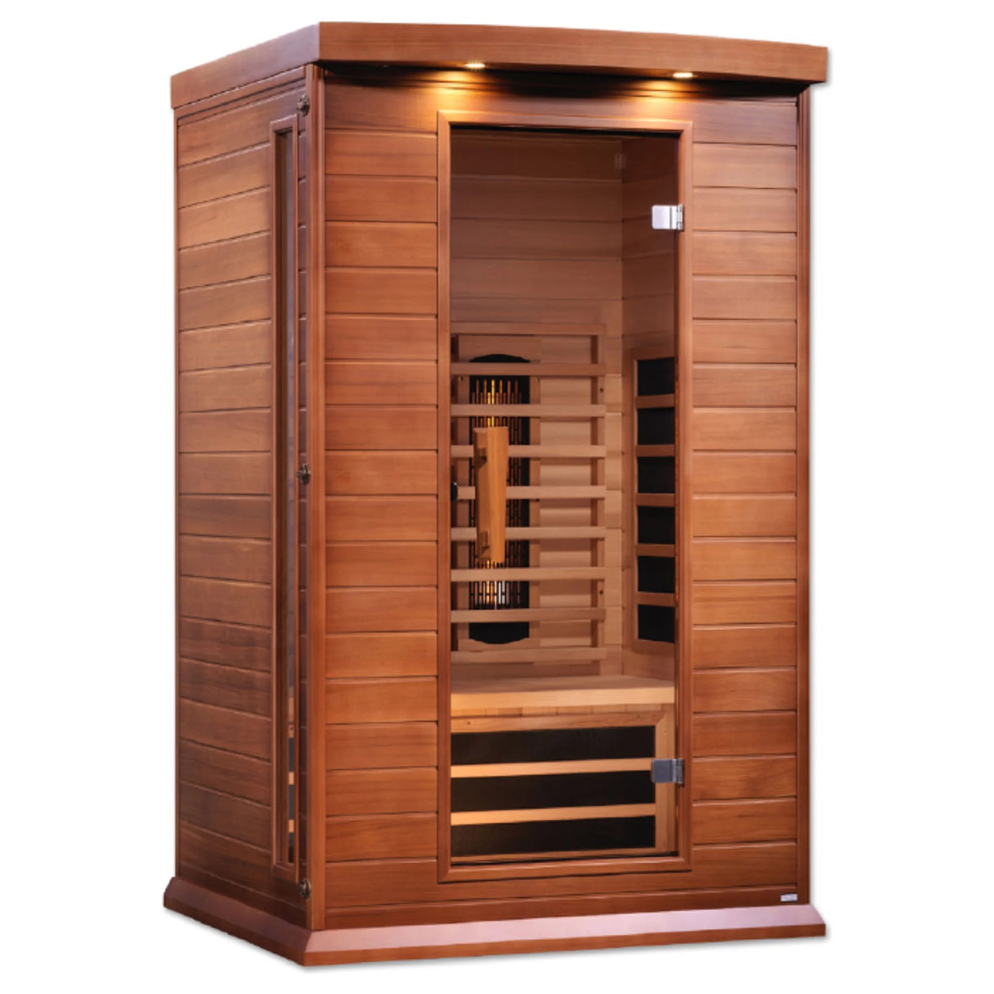 Product view of the Maxxus 2-Person Full Spectrum Near Zero EMF FAR Infrared Sauna (MX-M206-01-FS CED) – full spectrum infrared sauna