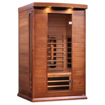 Product view of the Maxxus 2-Person Full Spectrum Near Zero EMF FAR Infrared Sauna (MX-M206-01-FS CED) – full spectrum infrared sauna