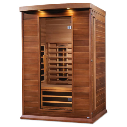 Product view of the Maxxus 2-Person Full Spectrum Near Zero EMF FAR Infrared Sauna (MX-M206-01-FS CED) – full spectrum infrared sauna