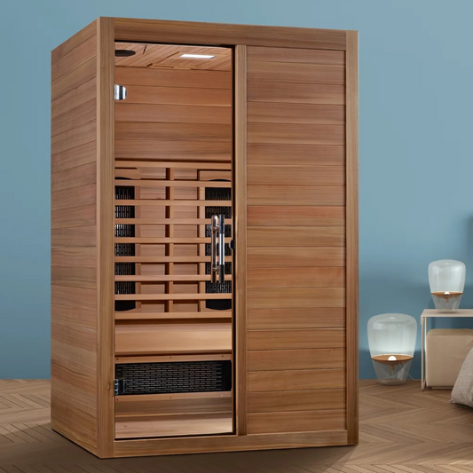 Maxxus S-Line 2-Person Full Spectrum Near Zero EMF FAR Infrared Sauna | Pacific Cedar