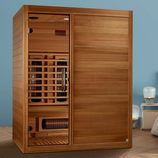 Maxxus S-Line 3-Person Full Spectrum Near Zero EMF FAR Infrared Sauna | Pacific Cedar