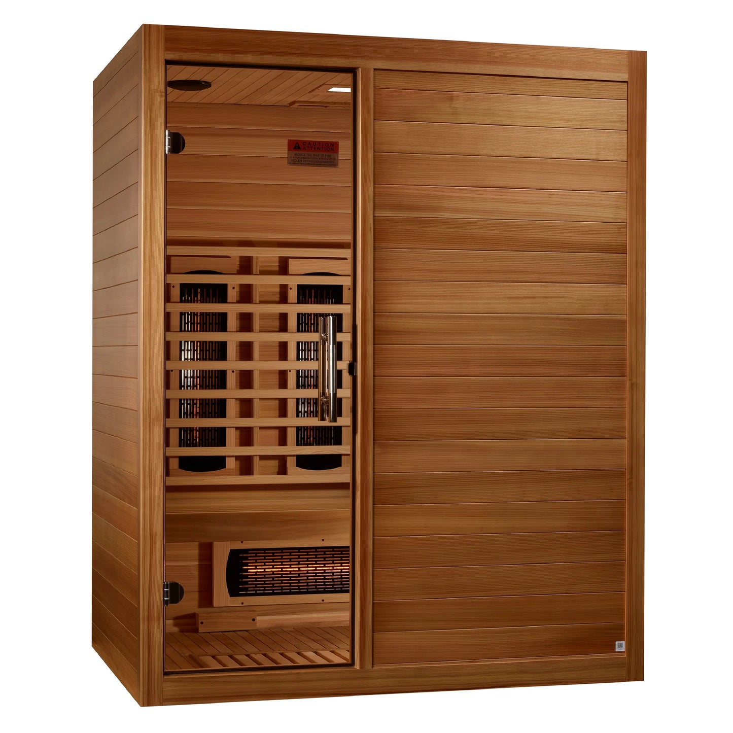 Front view 5 of the Maxxus S-Line Yoga 3-Person Full Spectrum Near Zero EMF FAR Infrared Sauna (MX-S306-01-FS-PC) – full spectrum infrared sauna