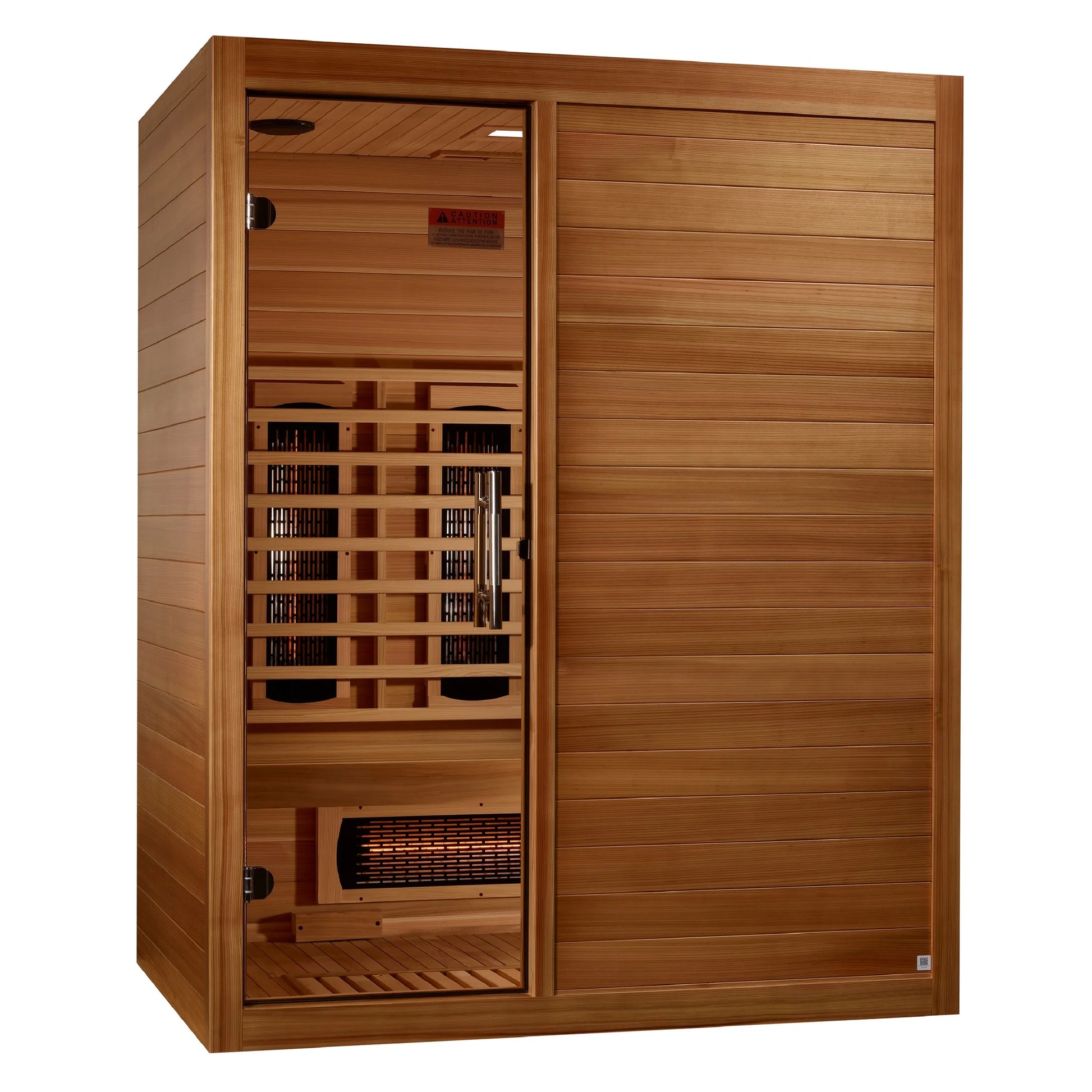 Front view 5 of the Maxxus S-Line Yoga 3-Person Full Spectrum Near Zero EMF FAR Infrared Sauna (MX-S306-01-FS-PC) – full spectrum infrared sauna