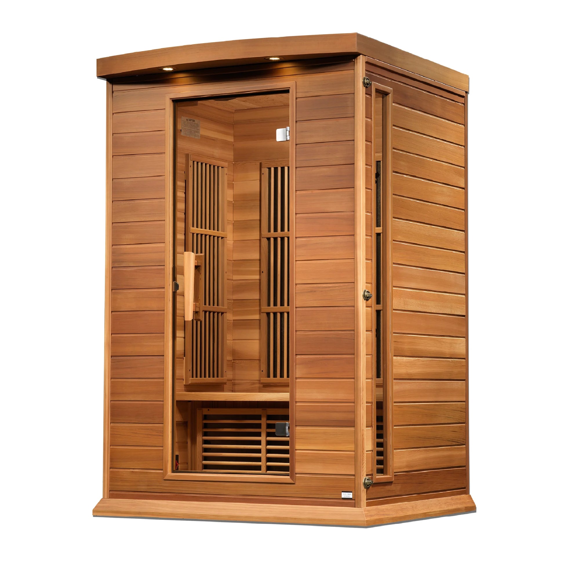 Front view 2 of the Maxxus 2-Person Low EMF FAR Infrared Sauna (MX-K206-01 CED) – low EMF infrared sauna