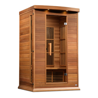Front view 3 of the Maxxus 2-Person Low EMF FAR Infrared Sauna (MX-K206-01 CED) – low EMF infrared sauna