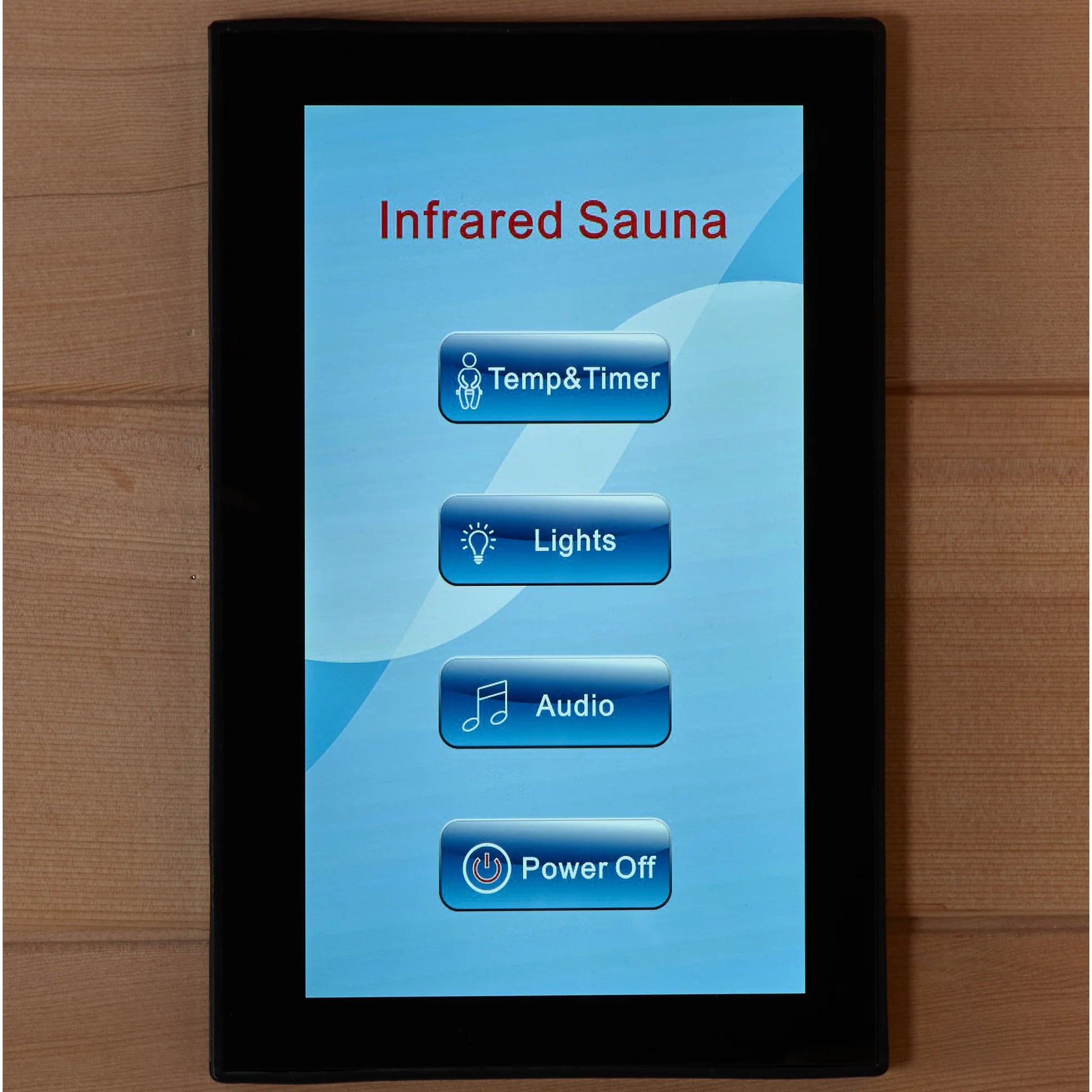Front view of the Maxxus 4-Person Low EMF FAR Infrared Sauna (MX-K406-01) – low EMF infrared sauna