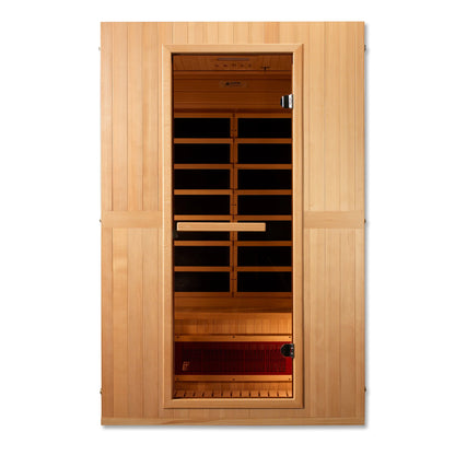 Front view 3 of the Maxxus 2-Person Low EMF FAR Infrared Sauna (MX-LS2-01) – low EMF infrared sauna
