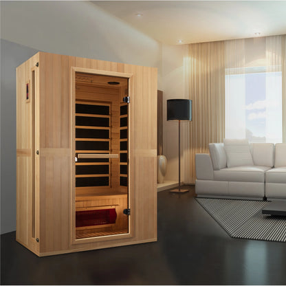 Front view 4 of the Maxxus 2-Person Low EMF FAR Infrared Sauna (MX-LS2-01) – low EMF infrared sauna