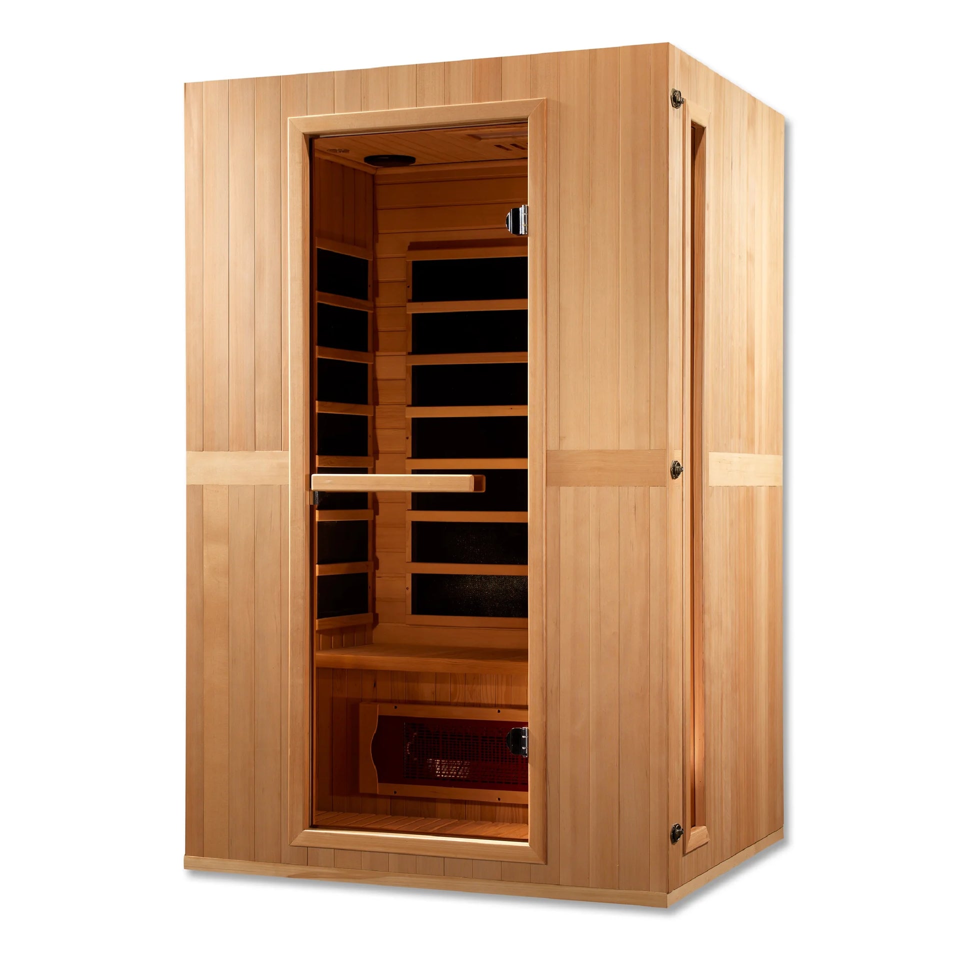 Front view 2 of the Maxxus 2-Person Low EMF FAR Infrared Sauna (MX-LS2-01) – low EMF infrared sauna