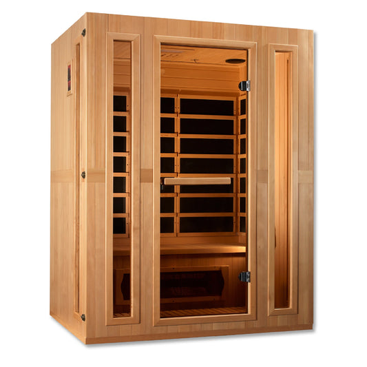 Front view 2 of the Maxxus 3-Person Low EMF FAR Infrared Sauna (MX-LS3-01) – low EMF infrared sauna