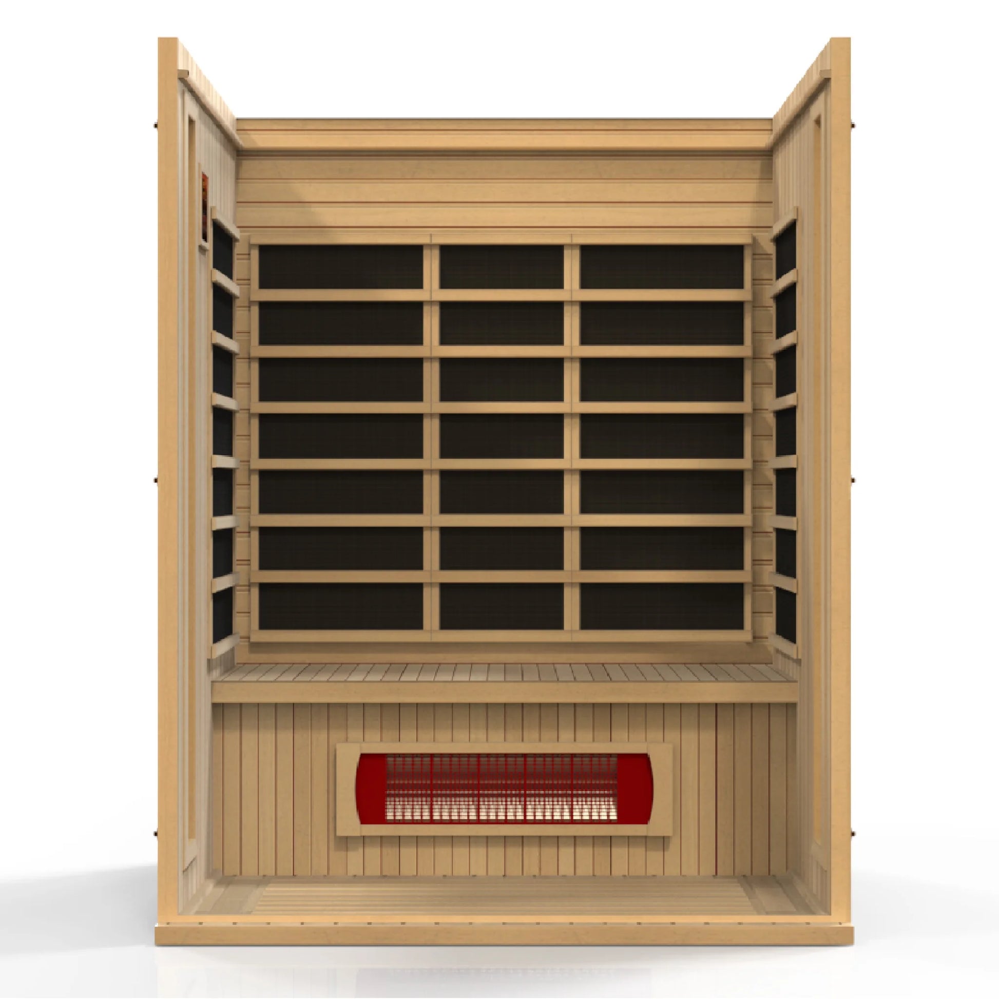 Front view 5 of the Maxxus 3-Person Low EMF FAR Infrared Sauna (MX-LS3-01) – low EMF infrared sauna