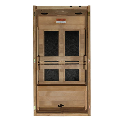 Front view 7 of the Maxxus S-Line Yoga 1-Person Low EMF FAR Infrared Sauna (MX-S106-01) – low EMF infrared sauna