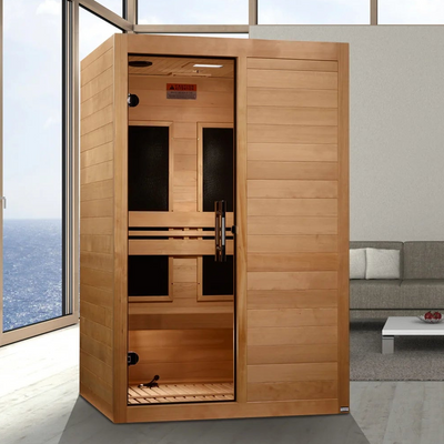 Maxxus S-Line 2-Person Low EMF FAR Infrared Sauna | Canadian Hemlock
