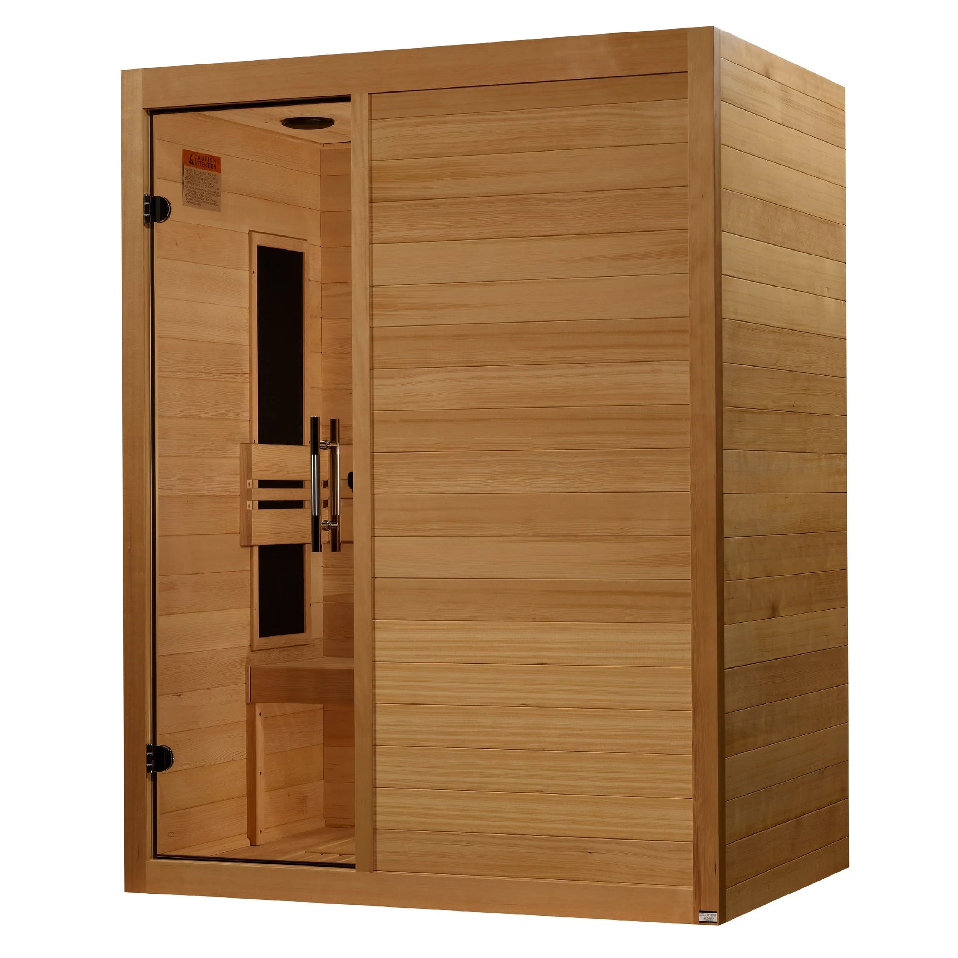 Front view of the Maxxus S-Line Yoga 3-Person Ultra Low EMF FAR Infrared Sauna (MX-S306-01) – ultra low EMF infrared sauna