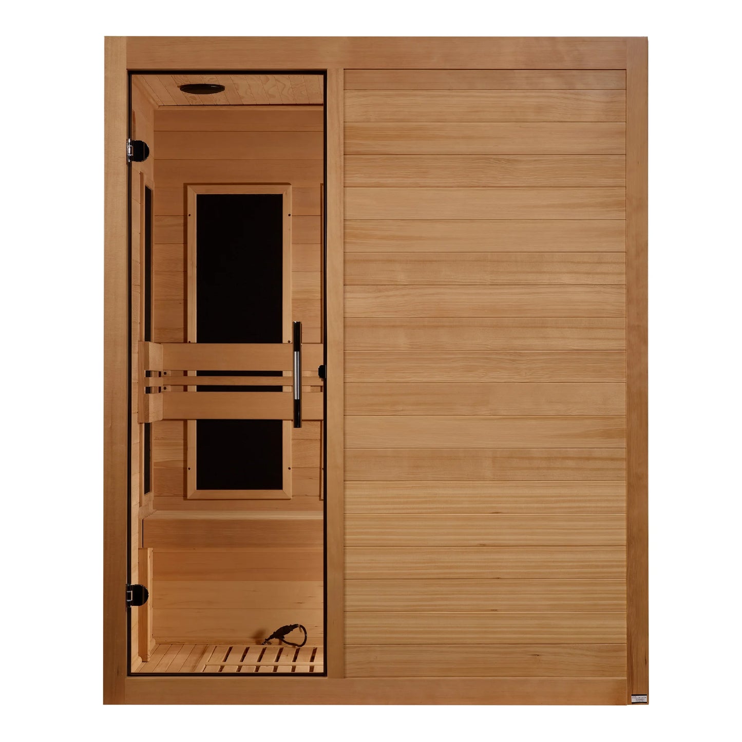 Front view of the Maxxus S-Line Yoga 3-Person Ultra Low EMF FAR Infrared Sauna (MX-S306-01) – ultra low EMF infrared sauna