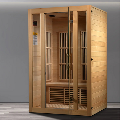 Maxxus Seattle 2-Person Near Zero EMF FAR Infrared Sauna | Canadian Hemlock