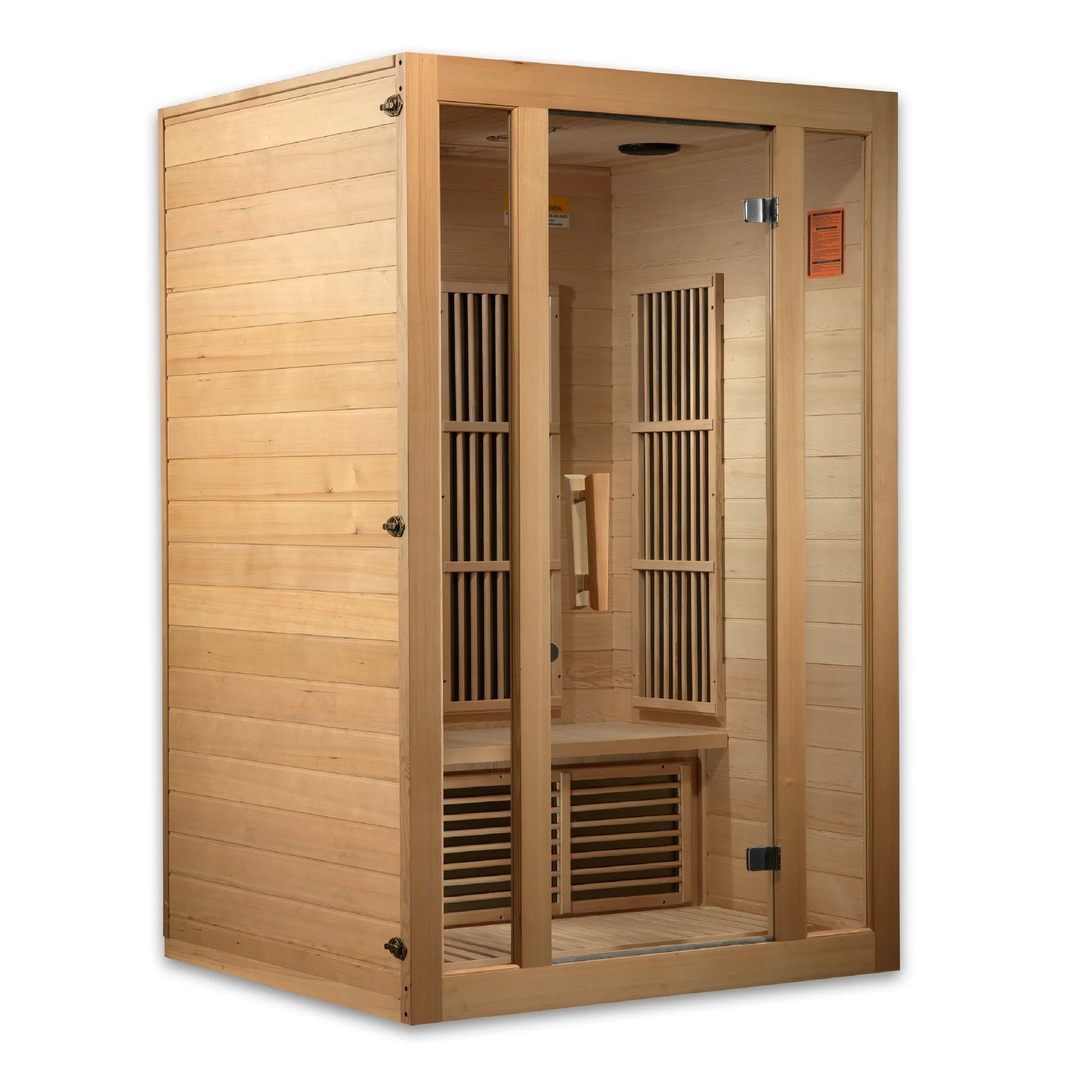 Front view 2 of the Maxxus Seattle 2-Person Near Zero EMF FAR Infrared Sauna (MX-J206-01-ZF) – near zero EMF infrared sauna