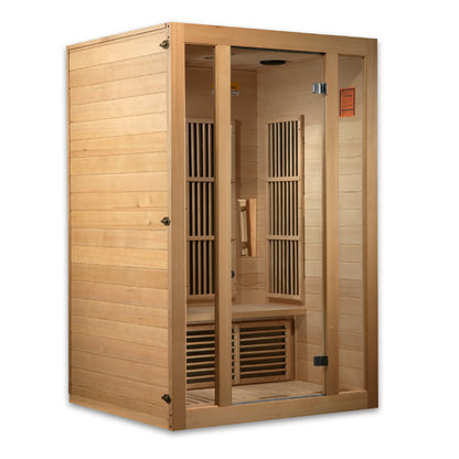 Front view 2 of the Maxxus Seattle 2-Person Near Zero EMF FAR Infrared Sauna (MX-J206-01-ZF) – near zero EMF infrared sauna