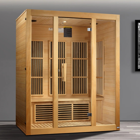 Maxxus Bellevue 3-Person Near Zero EMF FAR Infrared Sauna | Canadian Hemlock