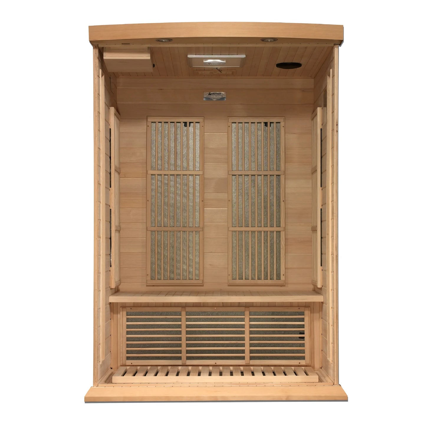 Front view 2 of the Maxxus 2-Person Near Zero EMF FAR Infrared Sauna (MX-K206-01-ZF) – near zero EMF infrared sauna